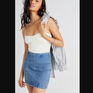 Free People Modern Femme Denim Mini Skirt
